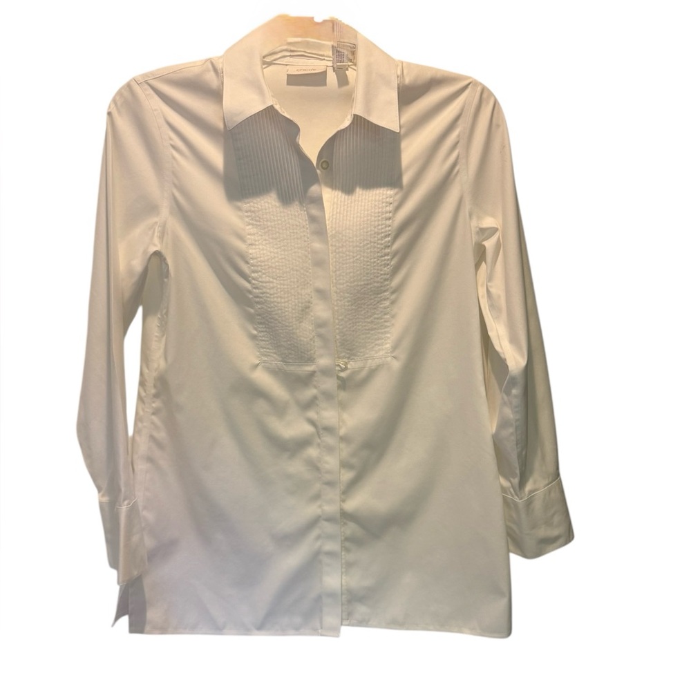 Chico’s Elegant White Button-Up Shirt